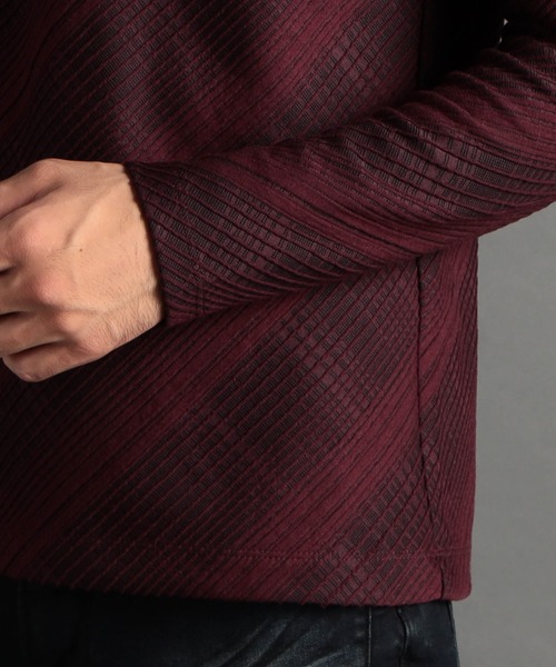 HIDEAWAYS NICOLE（ハイダウェイニコル）の「ブリスターチェックＪＱＶネックプルオーバー（Tシャツ/カットソー・メンズ・ブラック×ホワイト/ホワイト×ライトグレー/ホワイト×ブラック/ボルドー・LARGE/MEDIUM/X-LARGE）」の11枚目の写真