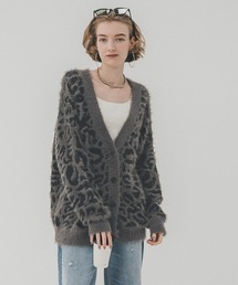 coca（coca） | シャギーレオパードカーディガン(カーディガン/ボレロ)