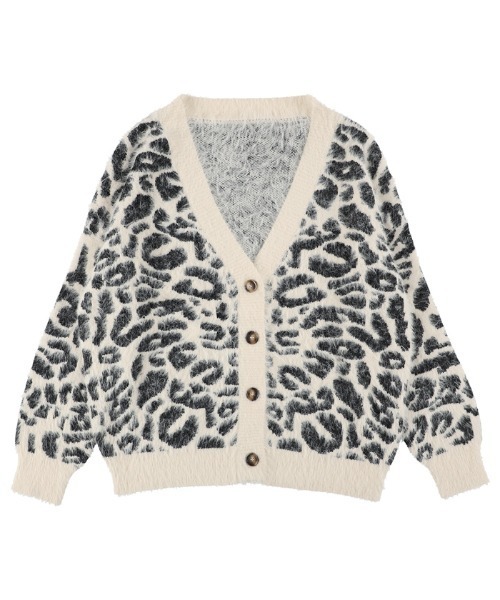 セール】シャギーレオパードカーディガン（カーディガン/ボレロ