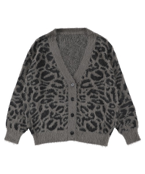 coca（coca）（コカ）の「シャギーレオパードカーディガン（カーディガン/ボレロ・レディース・チャコール/アイボリー・ONE SIZE）」の12枚目の写真