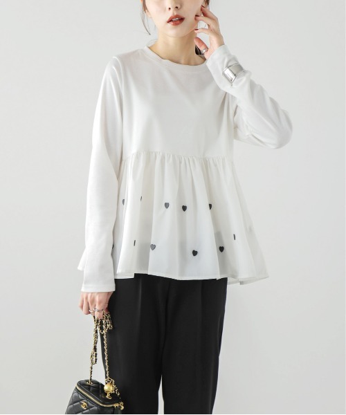 ペプラムカットソー （SAX） セール】ペプラムカットソー（Tシャツ/カットソー）｜SUGAR