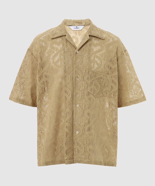SASQUATCHfabrix.(サスクワァッチファブリックス)の「“LOVE & PEACE” LACE OC H/S SHIRT(シャツ/ブラウス・メンズ・ローズ/イエロー系その他・L/M)」の2枚目の写真