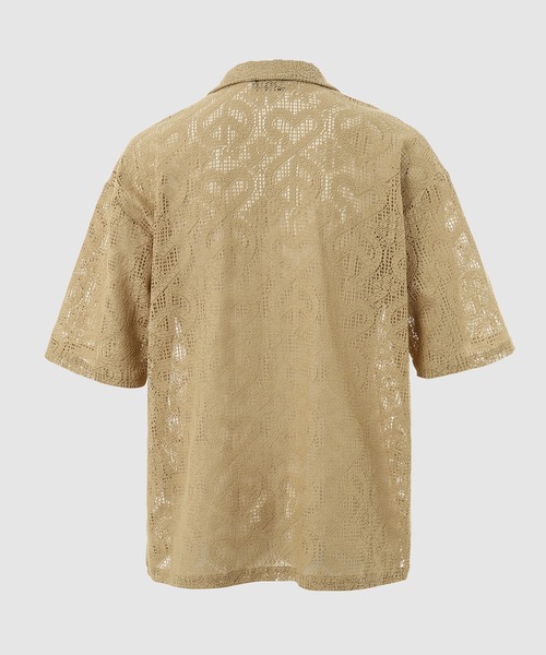 SASQUATCHfabrix.(サスクワァッチファブリックス)の「“LOVE & PEACE” LACE OC H/S SHIRT(シャツ/ブラウス・メンズ・ローズ/イエロー系その他・L/M)」の3枚目の写真
