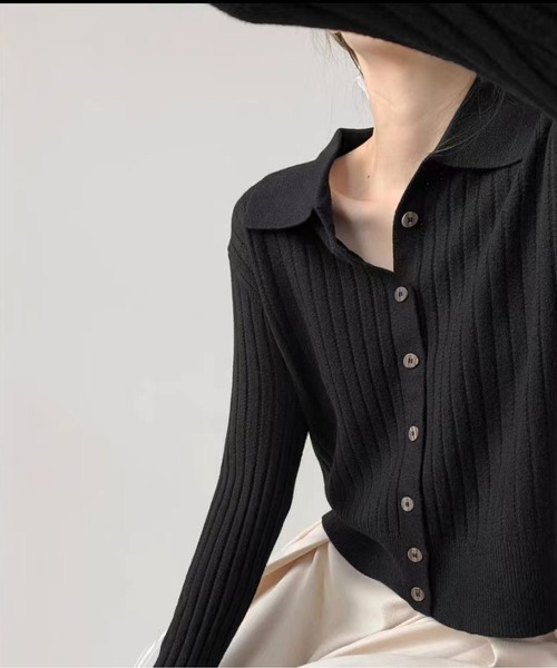 MAISON DE THERESE（メゾン ド テレーズ）の「ボタン付きカーディガン（カーディガン/ボレロ・レディース・モカ/グレー/アイボリー/ブラック・FREE）」の13枚目の写真