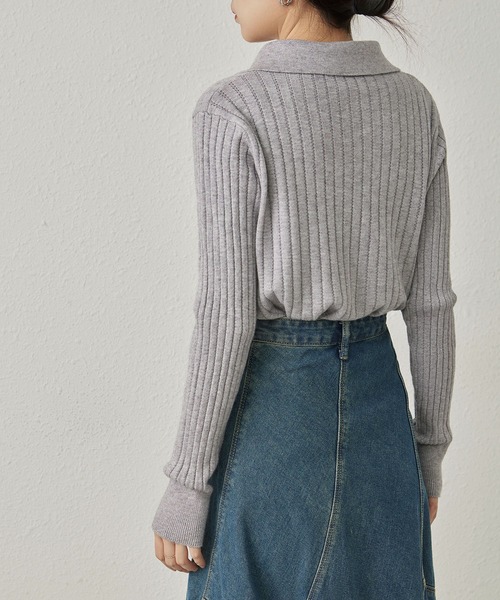 MAISON DE THERESE（メゾン ド テレーズ）の「ボタン付きカーディガン（カーディガン/ボレロ・レディース・モカ/グレー/アイボリー/ブラック・FREE）」の15枚目の写真