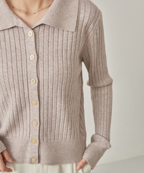 MAISON DE THERESE（メゾン ド テレーズ）の「ボタン付きカーディガン（カーディガン/ボレロ・レディース・モカ/グレー/アイボリー/ブラック・FREE）」の12枚目の写真