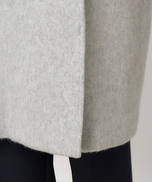 OPAQUE.CLIP(オペークドットクリップ)の「◆≪JAPAN FABRIC≫ 2WAYシャギーウールロングコート(チェスターコート・レディース・グレー/ナチュラル・38/36/40)」の12枚目の写真