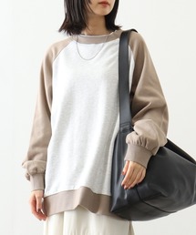 atONE 裏起毛オーバーサイズラグラントレーナー