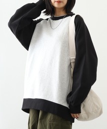atONE 裏起毛オーバーサイズラグラントレーナー