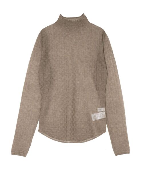 LAGUNAMOON（ラグナムーン）の「シアーブロックチェックニットプルオーバー（Tシャツ/カットソー・レディース・アイボリー/ブラック/ブラウン・FREE）」の4枚目の写真