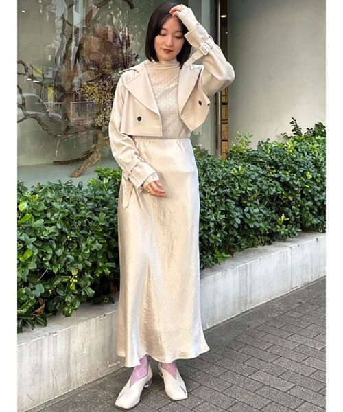 LAGUNAMOON（ラグナムーン）の「シアーブロックチェックニットプルオーバー（Tシャツ/カットソー・レディース・アイボリー/ブラック/ブラウン・FREE）」の5枚目の写真