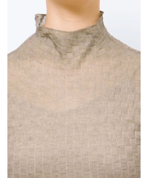 LAGUNAMOON（ラグナムーン）の「シアーブロックチェックニットプルオーバー（Tシャツ/カットソー・レディース・アイボリー/ブラック/ブラウン・FREE）」の11枚目の写真