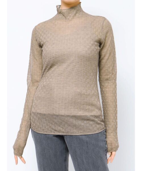 LAGUNAMOON（ラグナムーン）の「シアーブロックチェックニットプルオーバー（Tシャツ/カットソー・レディース・アイボリー/ブラック/ブラウン・FREE）」の20枚目の写真