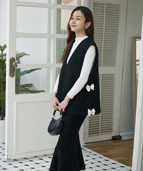 セール】ラシャVネックノースリーブベスト（チェスターコート