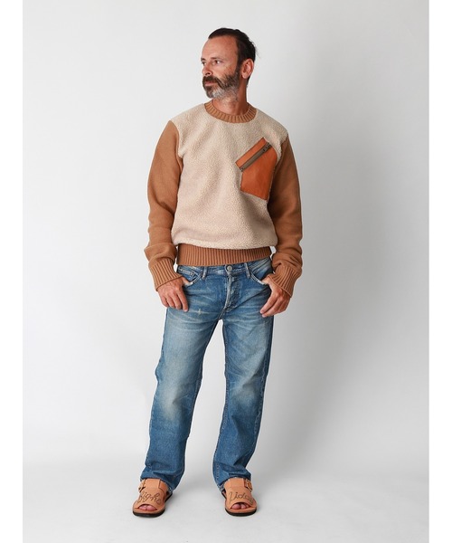 TMT（ティーエムティー）の「グリズリー ボア ニットセーター（ニット/セーター・メンズ・キャメル・LARGE/MEDIUM）」の6枚目の写真