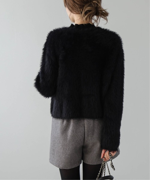 La-gemme（ラジェム）の「シャギーニットカーディガン（カーディガン/ボレロ・レディース・モカ/ブラック/グレー/ブルー/アイボリー・フリー）」の12枚目の写真