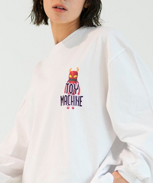 TOY MACHINE(トイ マシーン)の「【ムラサキスポーツ限定】TOY MACHINE/トイマシーン ロンT 長袖 ビックシルエット オーバーサイズ MTMPELT11(Tシャツ/カットソー・レディース・ブラック/ホワイト・L/M)」の10枚目の写真