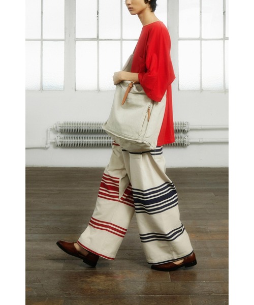 Desigual（デシグアル）の「【Desigual×Hed Mayner】マリンストライプ スーパーワイドレッグパンツ（その他パンツ・レディース・ホワイト・M/S）」の5枚目の写真