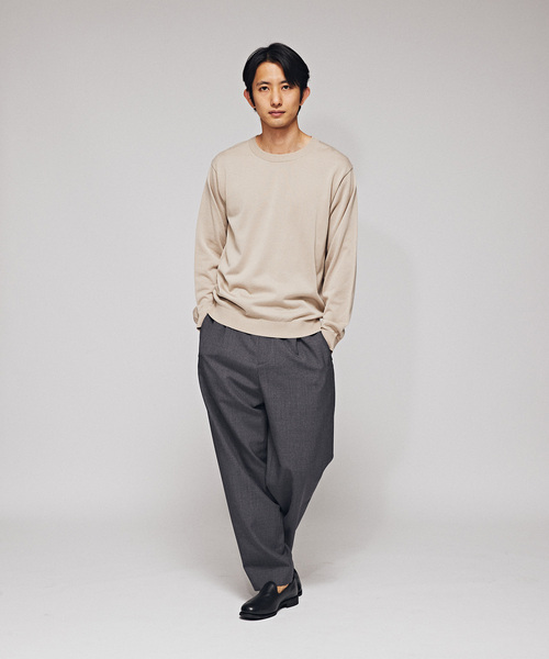 EDIFICE（エディフィス）の「ウォッシャブル ロングスリーブニット（ニット/セーター・メンズ・ネイビー/ベージュ/パープル/チャコールグレー・MEDIUM/LARGE）」の11枚目の写真