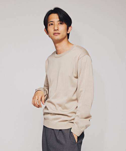 EDIFICE（エディフィス）の「ウォッシャブル ロングスリーブニット（ニット/セーター・メンズ・ネイビー/ベージュ/パープル/チャコールグレー・MEDIUM/LARGE）」の15枚目の写真