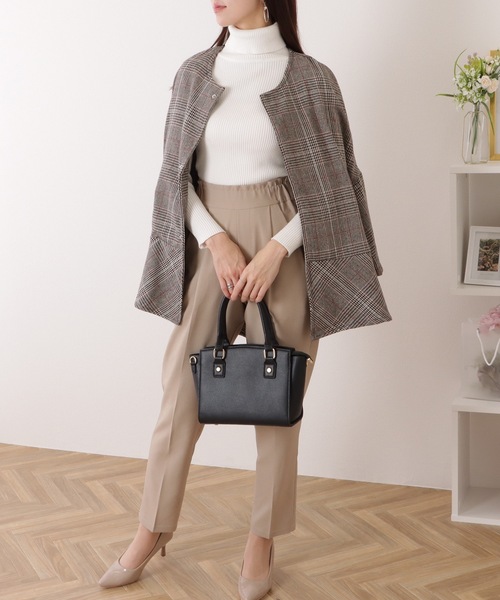 aw19 COPANO チェックドルマンコートポンチョコパノ86