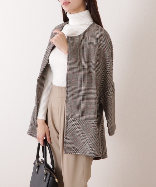 aw19 COPANO チェック　ドルマンコート　ポンチョ　コパノ86 aw19 COPANO チェック ドルマンコート ポンチョ コパノ86 メンズ
