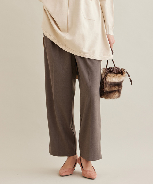 Jayro（ジャイロ）の「テトロンレーヨンストレッチテパードパンツ（スラックス・レディース・ブラック/ダークブラウン/グレー系その他・FREE）」の3枚目の写真