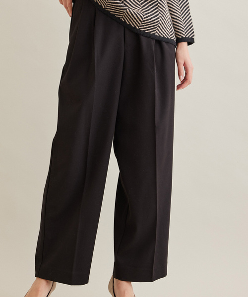 Jayro（ジャイロ）の「テトロンレーヨンストレッチテパードパンツ（スラックス・レディース・ブラック/ダークブラウン/グレー系その他・FREE）」の2枚目の写真