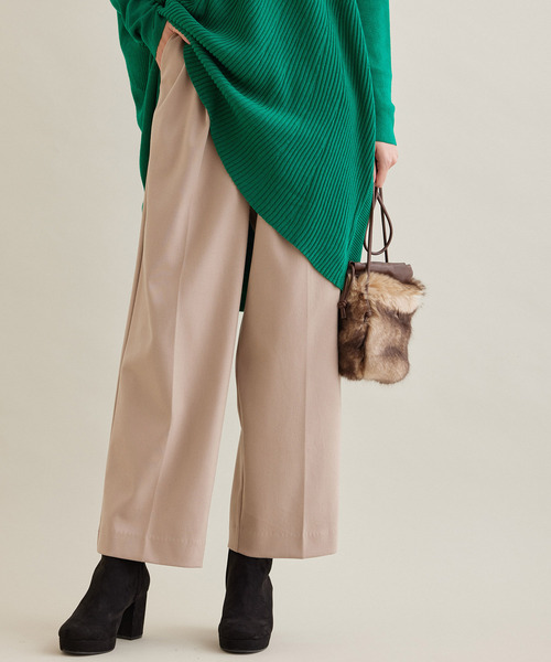 Jayro（ジャイロ）の「テトロンレーヨンストレッチテパードパンツ（スラックス・レディース・ブラック/ダークブラウン/グレー系その他・FREE）」の4枚目の写真