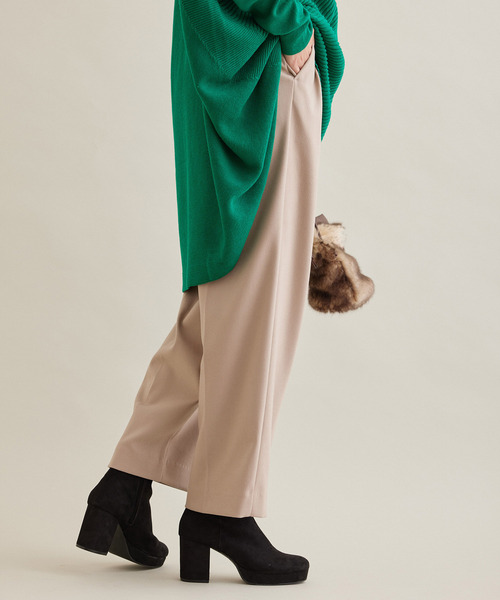 Jayro（ジャイロ）の「テトロンレーヨンストレッチテパードパンツ（スラックス・レディース・ブラック/ダークブラウン/グレー系その他・FREE）」の6枚目の写真