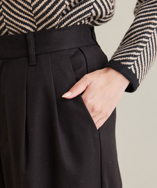 Jayro（ジャイロ）の「テトロンレーヨンストレッチテパードパンツ（スラックス・レディース・ブラック/ダークブラウン/グレー系その他・FREE）」の16枚目の写真