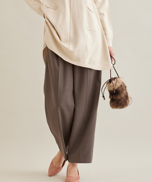 Jayro（ジャイロ）の「テトロンレーヨンストレッチテパードパンツ（スラックス・レディース・ブラック/ダークブラウン/グレー系その他・FREE）」の18枚目の写真