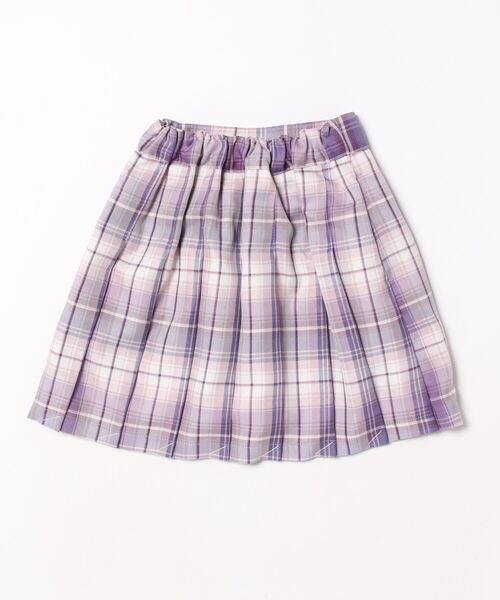 PINKHUNT（ピンクハント）の「PINKHUNT ピンクハント ビット付き プリーツ スカート 8997K（デニムスカート・キッズ・アッシュグレー/パープル/ベージュ・130cm/140cm/120cm/150cm/160cm）」の4枚目の写真