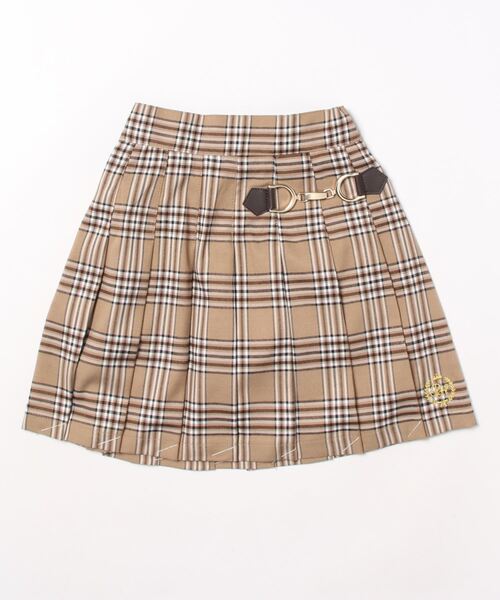 PINKHUNT（ピンクハント）の「PINKHUNT ピンクハント ビット付き プリーツ スカート 8997K（デニムスカート・キッズ・アッシュグレー/パープル/ベージュ・130cm/140cm/120cm/150cm/160cm）」の6枚目の写真