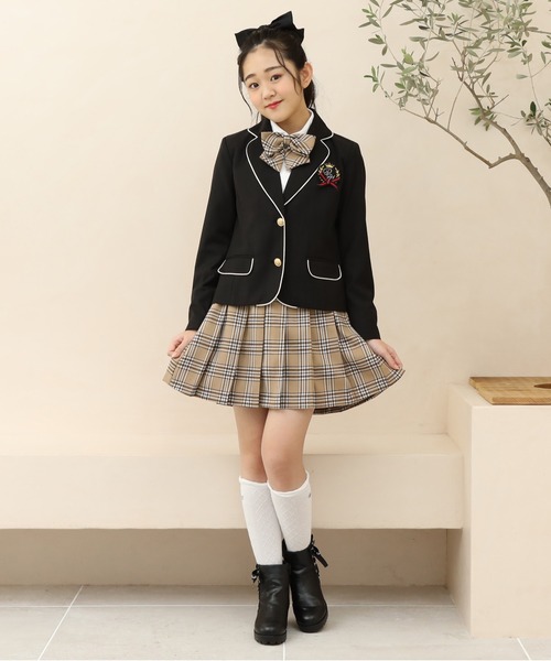 PINKHUNT（ピンクハント）の「PINKHUNT ピンクハント ビット付き プリーツ スカート 8997K（デニムスカート・キッズ・アッシュグレー/パープル/ベージュ・130cm/140cm/120cm/150cm/160cm）」の7枚目の写真