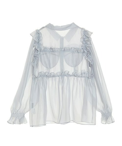 Candy Stripper（キャンディストリッパー）の「SEE THROUGH BUSTIER ブラウス（シャツ/ブラウス・レディース・ブラック/グレー/オフホワイト・2）」の21枚目の写真