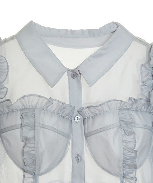 Candy Stripper（キャンディストリッパー）の「SEE THROUGH BUSTIER ブラウス（シャツ/ブラウス・レディース・ブラック/グレー/オフホワイト・2）」の22枚目の写真