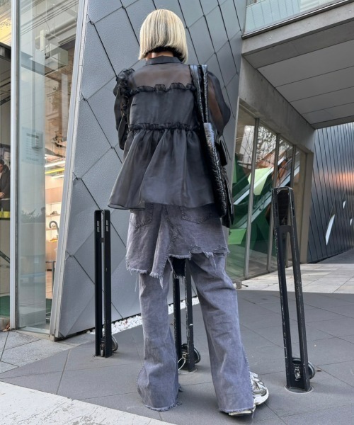 Candy Stripper（キャンディストリッパー）の「SEE THROUGH BUSTIER ブラウス（シャツ/ブラウス・レディース・ブラック/グレー/オフホワイト・2）」の13枚目の写真