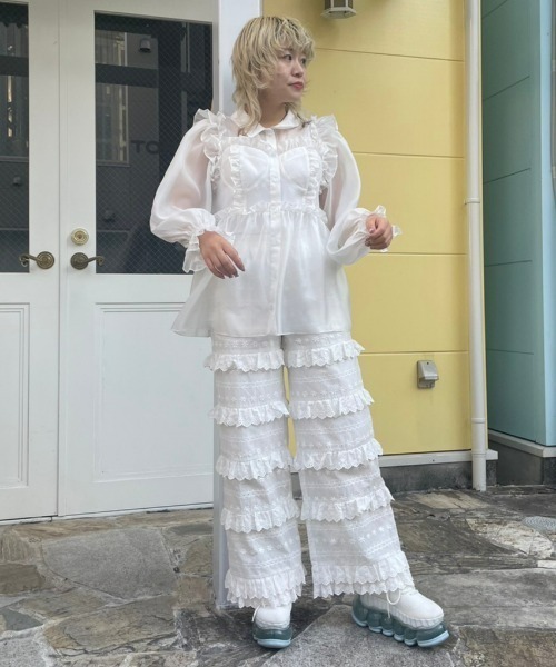 Candy Stripper（キャンディストリッパー）の「SEE THROUGH BUSTIER ブラウス（シャツ/ブラウス・レディース・ブラック/グレー/オフホワイト・2）」の16枚目の写真