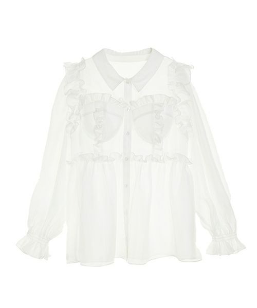 Candy Stripper（キャンディストリッパー）の「SEE THROUGH BUSTIER ブラウス（シャツ/ブラウス・レディース・ブラック/グレー/オフホワイト・2）」の19枚目の写真