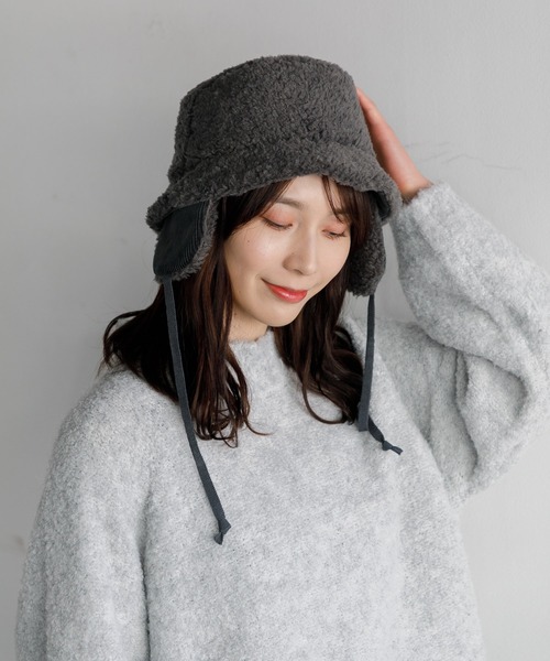 AMERICAN RAG CIE（アメリカンラグシー）の「Commerlina bonbon hat（ハット・レディース・ブラウン/グレー/アイボリー・FREE）」の8枚目の写真