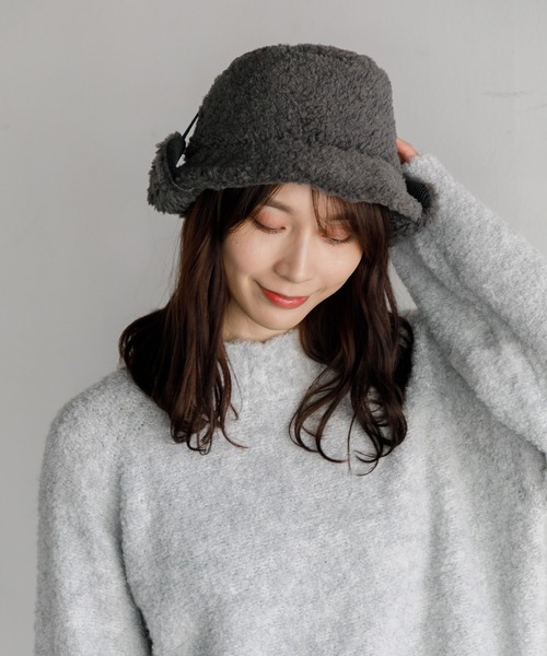 AMERICAN RAG CIE（アメリカンラグシー）の「Commerlina bonbon hat（ハット・レディース・ブラウン/グレー/アイボリー・FREE）」の11枚目の写真