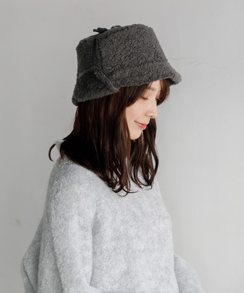 AMERICAN RAG CIE（アメリカンラグシー）の「Commerlina bonbon hat（ハット・レディース・ブラウン/グレー/アイボリー・FREE）」の12枚目の写真