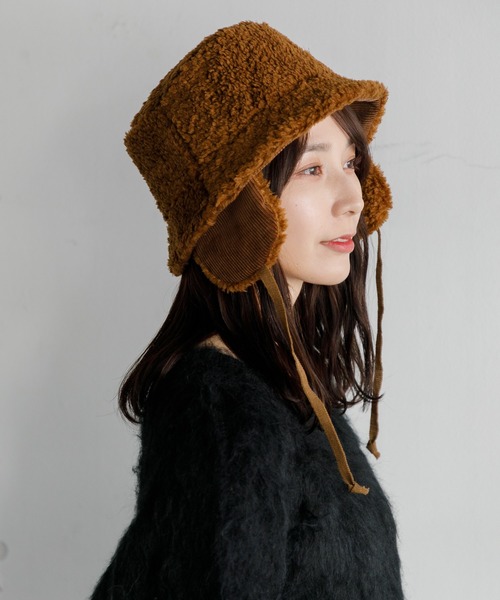 AMERICAN RAG CIE（アメリカンラグシー）の「Commerlina bonbon hat（ハット・レディース・ブラウン/グレー/アイボリー・FREE）」の5枚目の写真