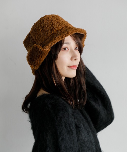 AMERICAN RAG CIE（アメリカンラグシー）の「Commerlina bonbon hat（ハット・レディース・ブラウン/グレー/アイボリー・FREE）」の7枚目の写真