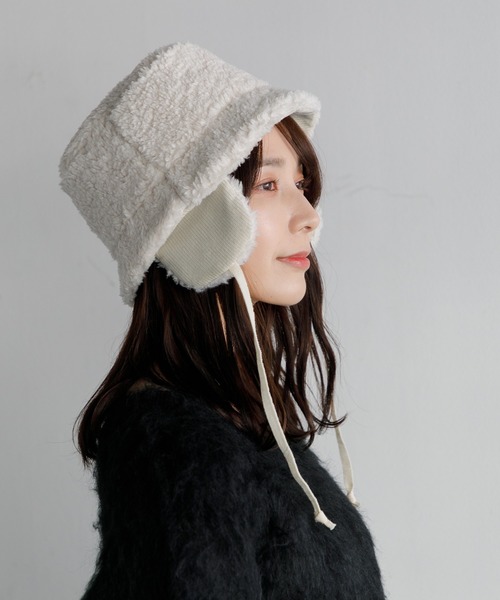 AMERICAN RAG CIE（アメリカンラグシー）の「Commerlina bonbon hat（ハット・レディース・ブラウン/グレー/アイボリー・FREE）」の16枚目の写真