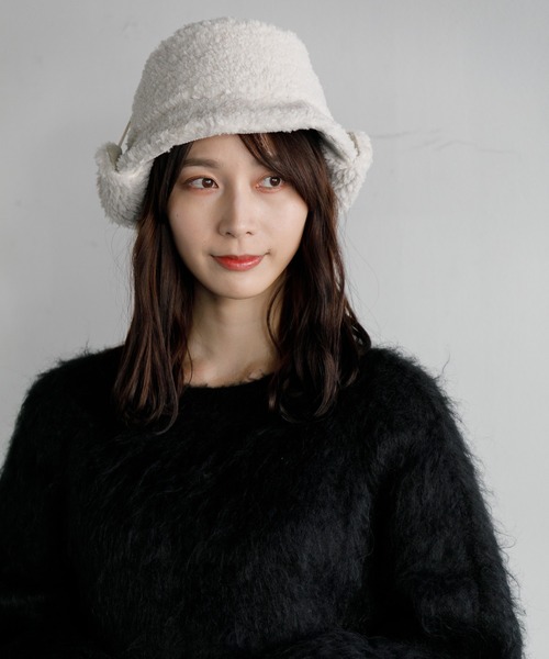 AMERICAN RAG CIE（アメリカンラグシー）の「Commerlina bonbon hat（ハット・レディース・ブラウン/グレー/アイボリー・FREE）」の17枚目の写真