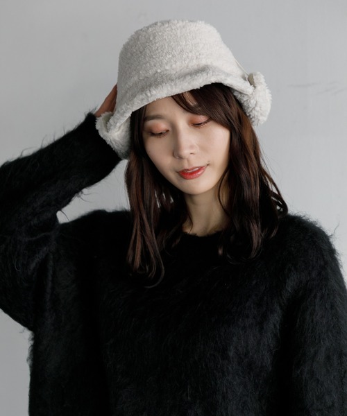 AMERICAN RAG CIE（アメリカンラグシー）の「Commerlina bonbon hat（ハット・レディース・ブラウン/グレー/アイボリー・FREE）」の18枚目の写真