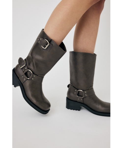 MOUSSY（マウジー）の「F/L ENGENEER BOOTS（ブーツ・レディース・ブラック/ダークブラウン・SMALL/MEDIUM/LARGE）」の14枚目の写真