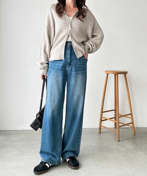 セール】秋のマストアイテム！美脚見えハイウエストストレート